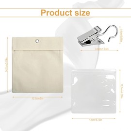 LNSYSNS Curtain Weighted Outdoor, Pack of 8 Sandbags for Gazebo Curtain, Portable Outdoor Curtain Sandbag, Curtain Floor Sandbag with Hooks, for Attaching Outdoor Curtains, Tents, Tablecloths