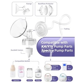 KAIYIV KAIYIV 15mm Flanges Compatible with Spectra S1/S2/9 Plus/Synergy Gold C Wide Neck Breast Pump Replacement Parts C Not Original Spectra Flange (2 PCS)