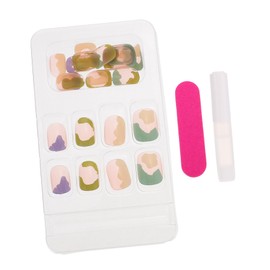 Healeved Nail Art Patches 24pcs Fake Nails Tips Long Shape Fade-resistant for Salon or Diy at Home