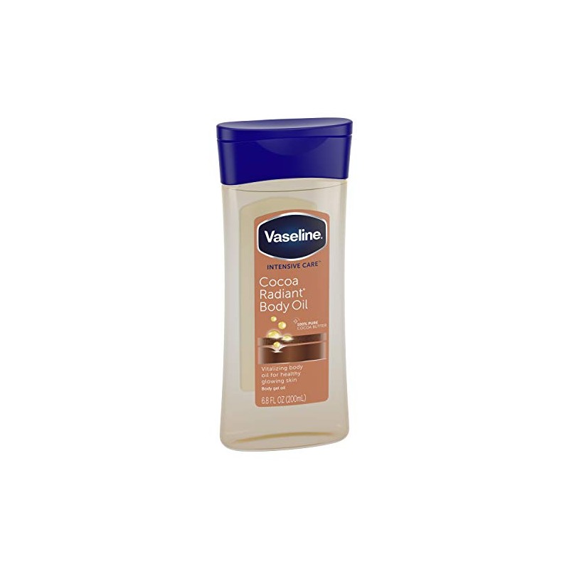 Vaseline Cocoa Radiant Vitalizing Gel Body Oil, 6.8Ounce Bottles (Pack