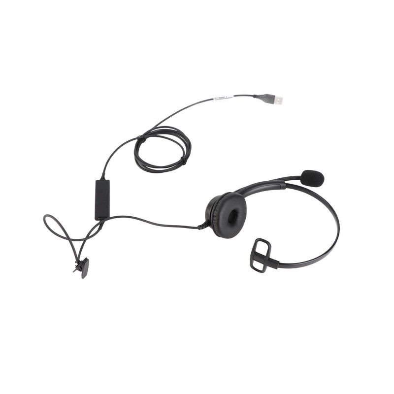 Single Ear Headset Comfortable Lightweight Noise Canceling Wired Computer Headset