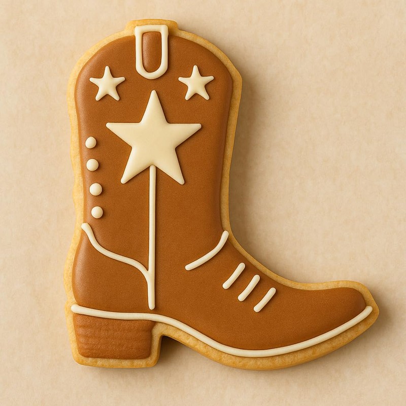Cowboy Boot Cookie Cutter - 4.25x3.94 Inches, Western-Themed Baking Tool
