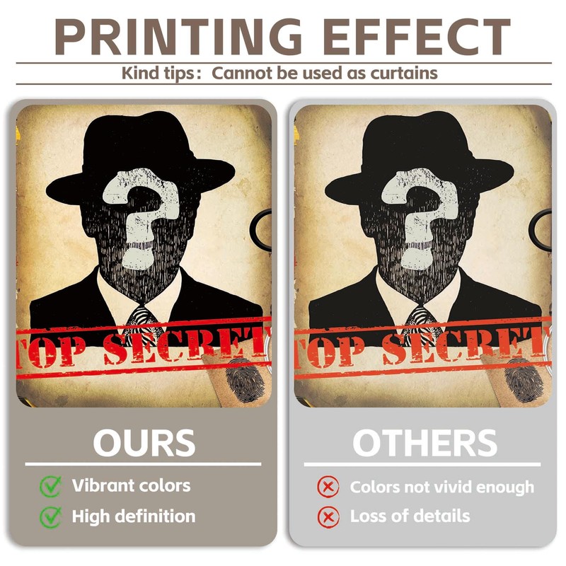 Luminora 72 x 43 inch Top Secret Background Detective Mugshot