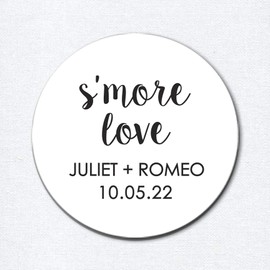 S'more Love Stickers, Favor Bag Labels, Treat Bag Stickers, Smore Favor Stickers, Wedding Favor Stickers, F1:27