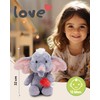 NICI Love Elephant Cuddly Toy with Magnetic Heart Dark Grey