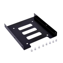 Metal 2.5" To 3.5" Hard Drive Mounting Adapter / Bracket / Holder Kit – For SSD / HDD - Mounting Screws Included - Black