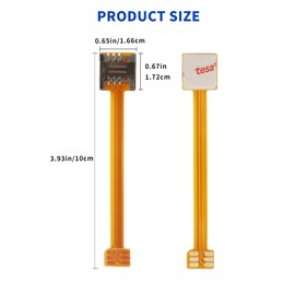 Nano SIM to Mini SIM Card Extension Cable Cell Phone Card Slot Nano SIM Card Extension Cable Adapter FPC Test Board SIM Card Holder Repair Test Board Card Reader Length 3.9Inches/10cm (2pcs)