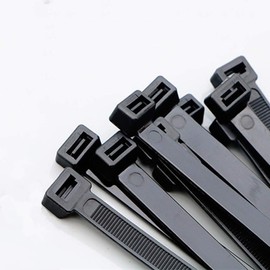 Zip ties 12 inch Black small Nylon Cable ties 100 per pack for Indoor and Outdoor Uses 3 latches for stronger locks With 60 Pounds Tensile Strength