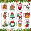Pack of 12 5D DIY Diamond Painting Key Chains Christmas
