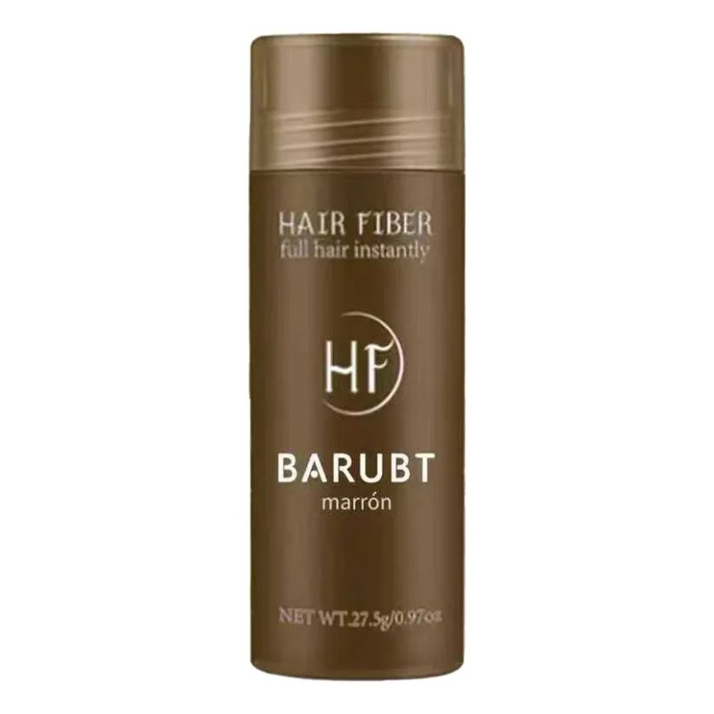 Polvo De Fibra Capilar Marrón Cubre Raíz De Cabello Calvicie