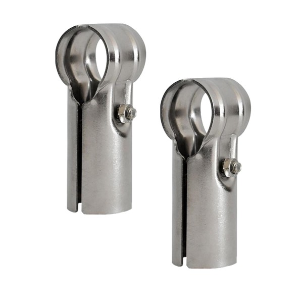 Stainless Steel End Rail Clamps, 2 Sets Chain Link Fence