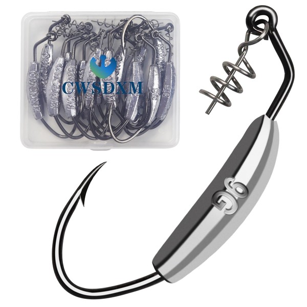 CWSDXM Twistlock Weighted Fishing Hooks, Swimbait Weighted Hooks Belly Offset