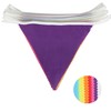 G2PLUS 12M Large Fabric Bunting Banner, 19x21CM Reusable Cotton Triangle