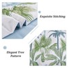 WONGS BEDDING Botanical Comforter Set King, 7 Pieces Blue Palm