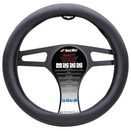 Simoni Racing Easy Steering Wheel Cover Black Eco Leather 37-39 cm