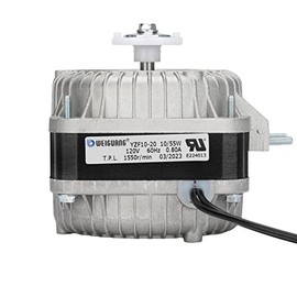 YZF10-20 Fan AC Motor 120V 10/55W 0.8A 60Hz 1550rpm Shaded Pole Condenser Motor for Refrigeration Equipment, Radiator Evaporator Freezer, Small Ventilation Equipment