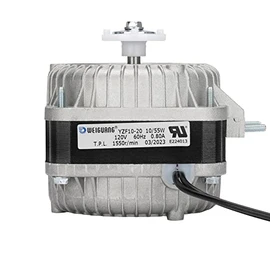 YZF10-20 Fan AC Motor 120V 10/55W 0.8A 60Hz 1550rpm Shaded Pole Condenser Motor for Refrigeration Equipment, Radiator Evaporator Freezer, Small Ventilation Equipment