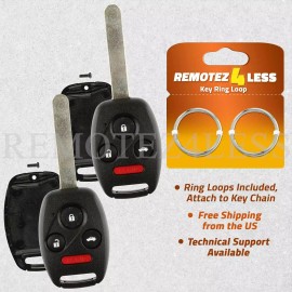 Remotez4less 2 for 2005 2006 Honda CR-V Remote Shell Case Car Key Fob Cover 4but