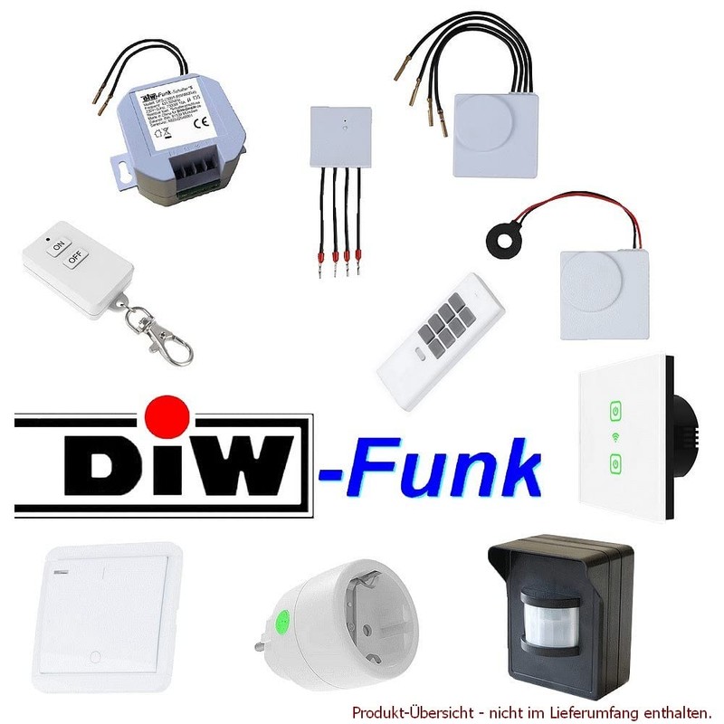 DIW-FUNK PD-545 Wireless Motion Sensor IP44 in Set with Wireless