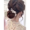 Unicra Bride Wedding Flower Hair Pins Bridal Pearl Hair Piece
