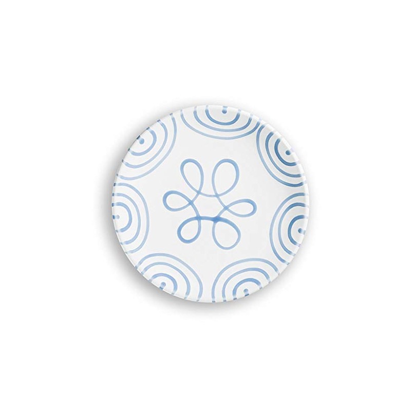 GMUNDNER KERAMIK Dessert Plate Cup Diameter 20 cm Blue Flamed