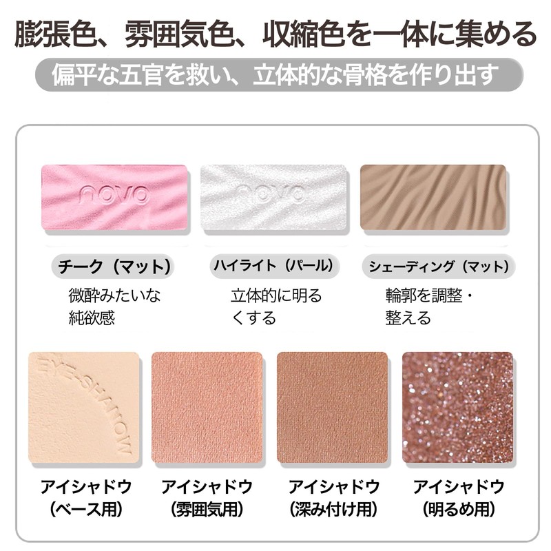 Wirwody Eyeshadow Palette, 27 Colors, Multifunctional Makeup Palette, Eyeshadow, Blush