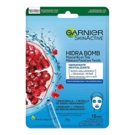 🔥 Garnier mascarilla facial granada con ácido hialurónico tipo de piel normal  Vitaminas y Minerales