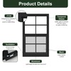 1 Pack Black Shed Window 14" x 21" Flush Mount