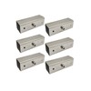6 Pcs 1.18" Slip Square Tube Coupler, Straight Line Square