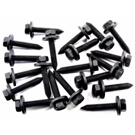 SFS GM Truck Body Bolts- M6-1.0 x 35mm Long- 10mm Hex- 17mm Washer- 20 bolts- #162