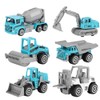 6pcs 1:64 Engineering Car Model Alloy Simulation Vehicle Car Model