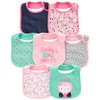 Simple Joys by Carter's Baby 7-Pack Teething Bibs, Pink/Mint Green,