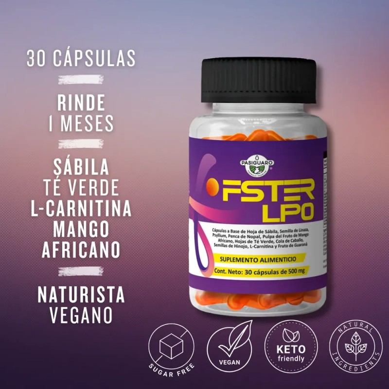 Pastillas Termogenicas Naturales Fster Lpo - Control Peso
