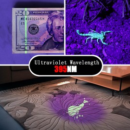 Ansyper CC UV Flashlight 2 Pack Ultraviolet, 395nm Mini Penlight Portable and Compact Black Light for Pet Urine and Stain Detection, Hotel Cleaning, ID Check, Handheld Detector