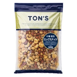 Toyo Nuts Mix Nuts Large Capacity 8 Types Blend Almond Cashew Nuts Salt Flavor Snack 500g