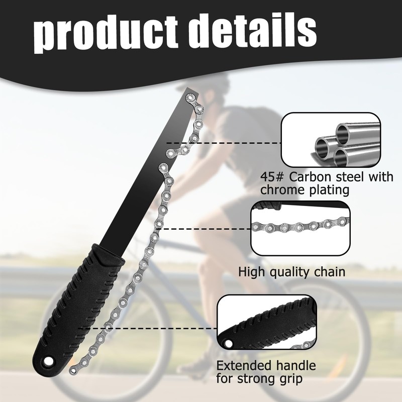 XINSUO Bicycle Chain Whip 3-Piece Set, Chain Whip and Sprocket