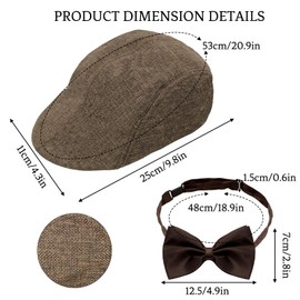 Gvhntk 1920s Mens Gangsters Costume Set Old Man Costume Accessories Grandpa Fancy Kit Newsboy Hat