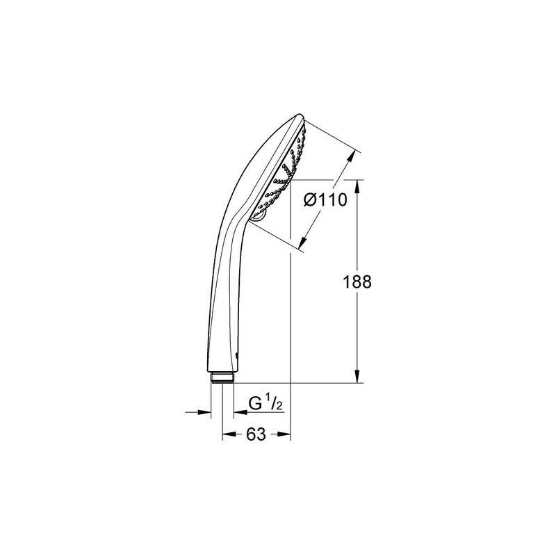 Grohe Euphoria 26513000 110 Massage Shower and Shower System Hand