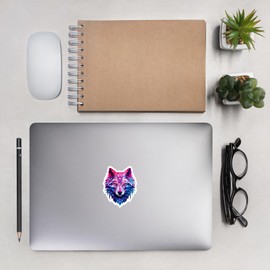 Wolf Sticker Suitable for Car, Notebook or Skateboard (7.5 x 7.5 cm)