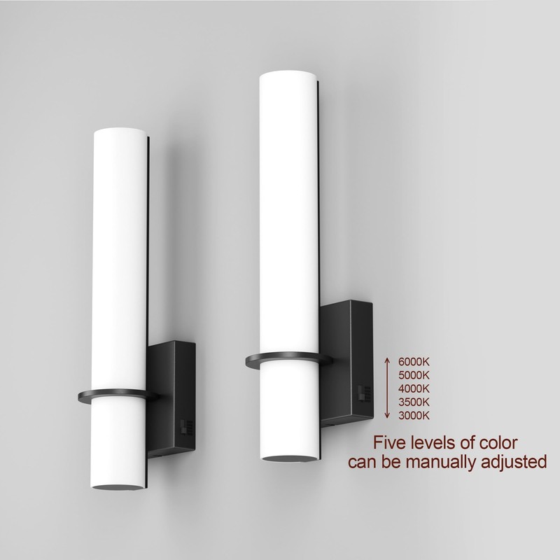 irotine Modern Wall Sconces Set of 2, 5 Color Temperature