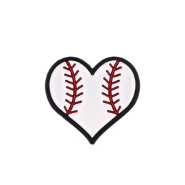 Heart-shaped Baseball Enamel Pin Love Heart Baseball Lapel Pin Sports Ball Brooch Pins Sport Game Day Souvenir Badge Cloth Backpack Hat Decor