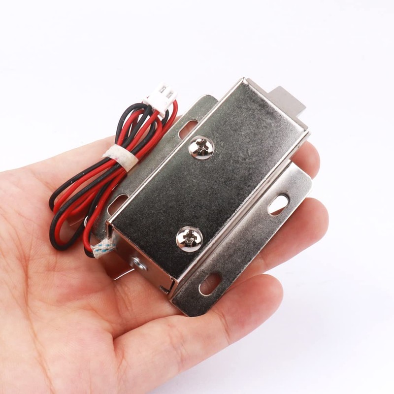 ATOPLEE Electromagnetic Solenoid Lock, DC 12V 0.83A Door Drawer Tongue