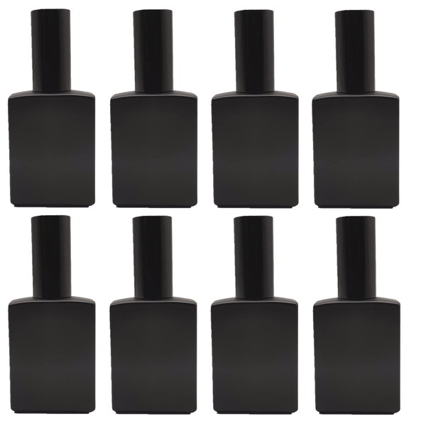 PimyRcyi 8PCS Square Glass Spray bottle,1.7oz Small Refillable Container with
