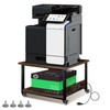 Printer Stand, 23.6''x23.6'' Large Printer Table with Power Outlet for