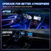 BEVINSEE 10M RGB 8 LED Car Interior Fiber Optical Strip