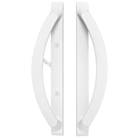 Wynn Hardware 11" Sliding Patio Door Handle White Non-KEYED - 3-15/16" Hole Spacing - White