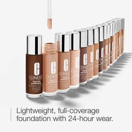 Clinique Beyond Perfecting Liquid Lightweight Full Coverage Foundation + Concealer For Dry Combination to Oily Skin Types, Nutty, 1 Fl Oz