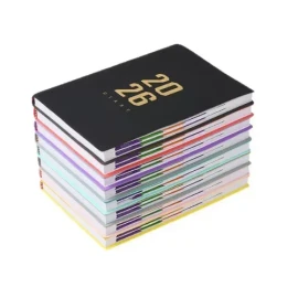 Agenda 2026 Negra A4 para Organización Diaria con Páginas Personalizadas