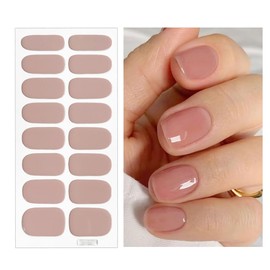 16pcs UV Gel Skin Color Nail Stickers Full Surface Nail Stickers for Nail Art