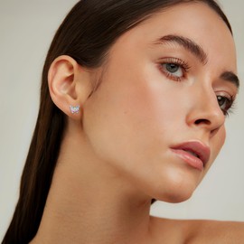 Butterfly Earrings Gifts for Girls, CZ Dainty Steel Plate Butterfly Earrings for 8-12 Years Old Girls Trendy Party Camps Daily Birthday Gifts for Her Birthday Gift 6 7 8 9 12 16 21 Years Old Jewelry